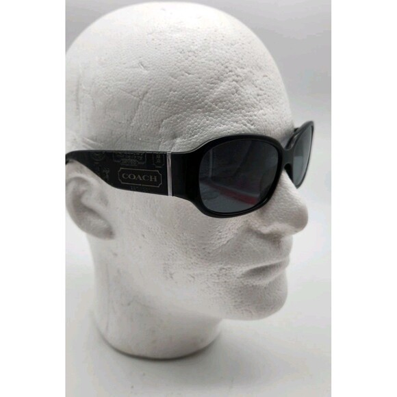 COACH ROWAN S827 DESIGNER SUN GLASSES Black/Silver Radiant Gray Lense Preowned main image 9